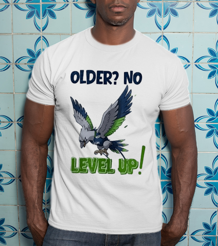 Seattle Seahawks Pokemon 30th Anniversary Older No Level Up T-Shirt