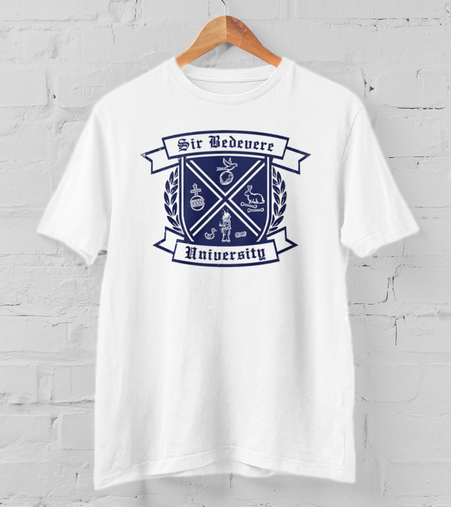 Sir Bedevere University Monty Python Crest Shield T-Shirt