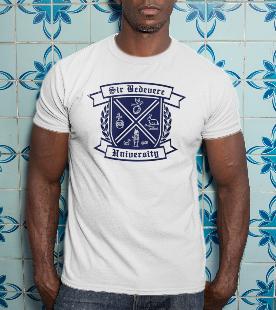 Sir Bedevere University Monty Python Crest Shield T-Shirt