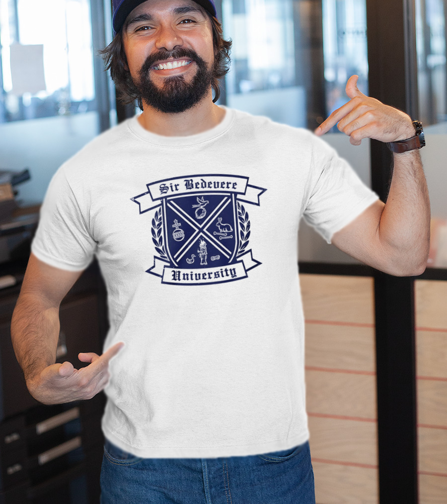 Sir Bedevere University Monty Python Crest Shield T-Shirt