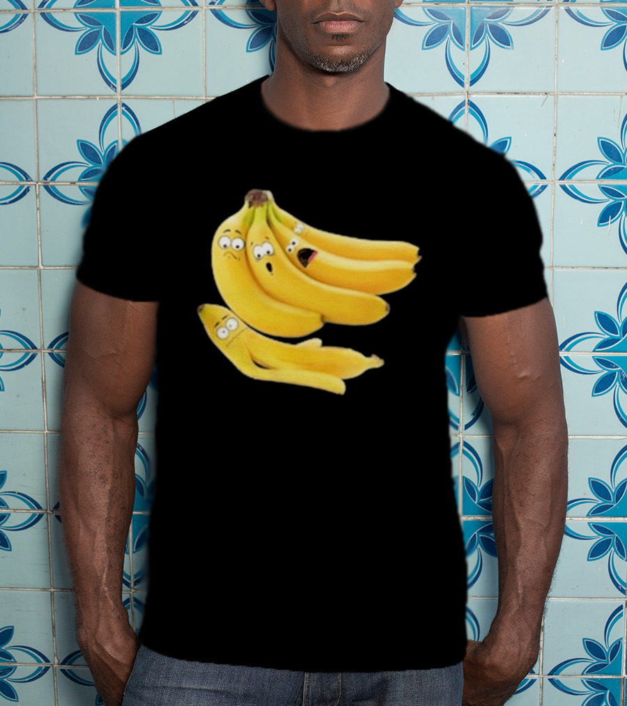 Funny Banana Massacre Organic Bunch Faces T-Shirt