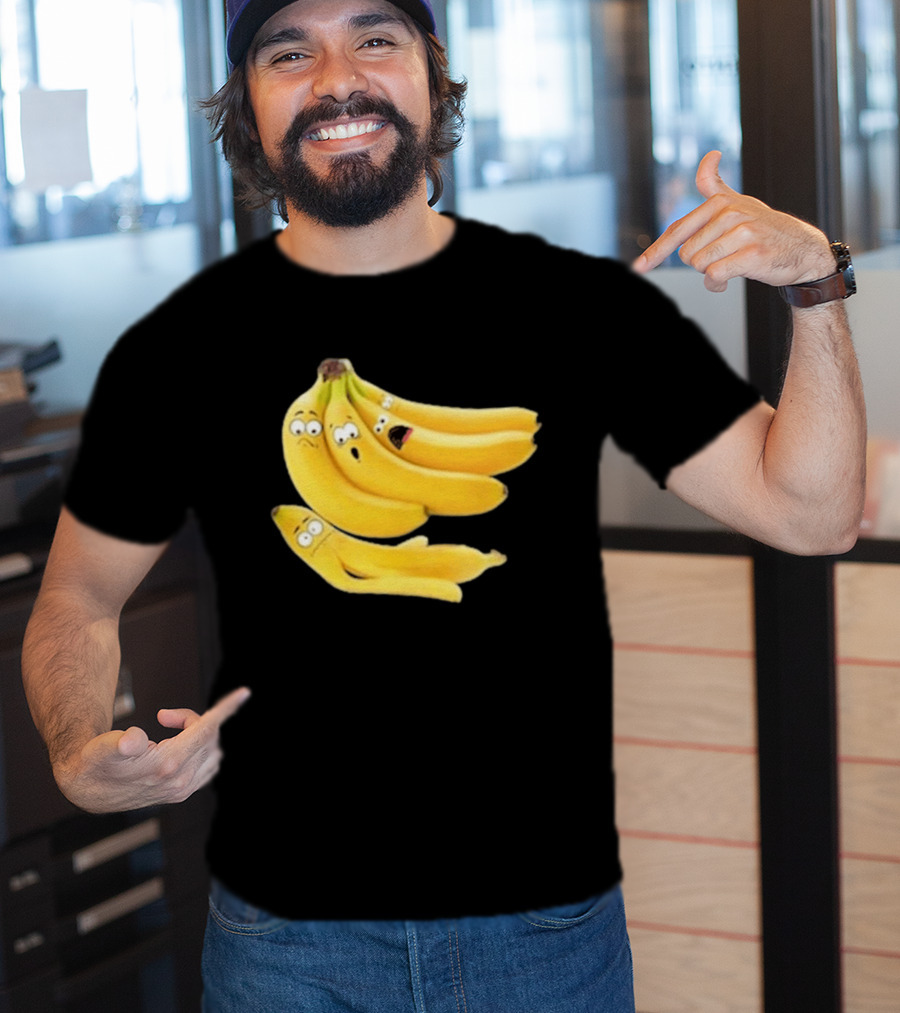 Funny Banana Massacre Organic Bunch Faces T-Shirt