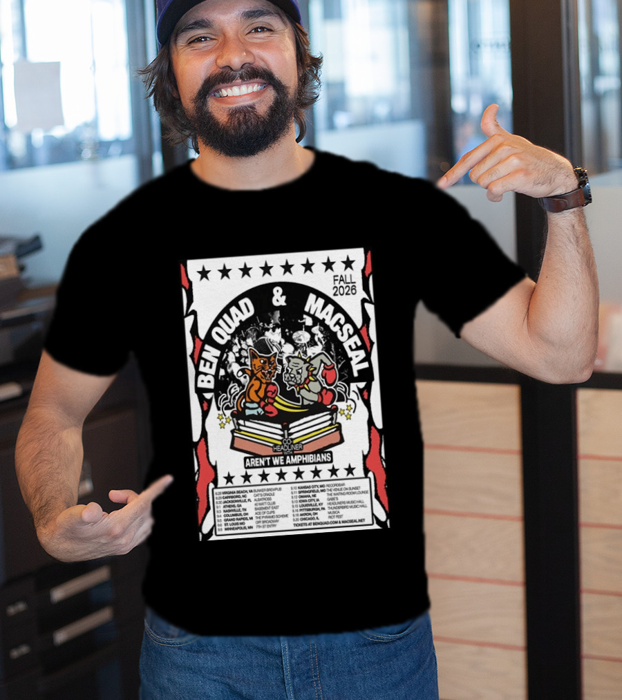 Ben Quad And Macseal Fall 2026 Tour Aren't We Amphibians Co Headliner T-Shirt