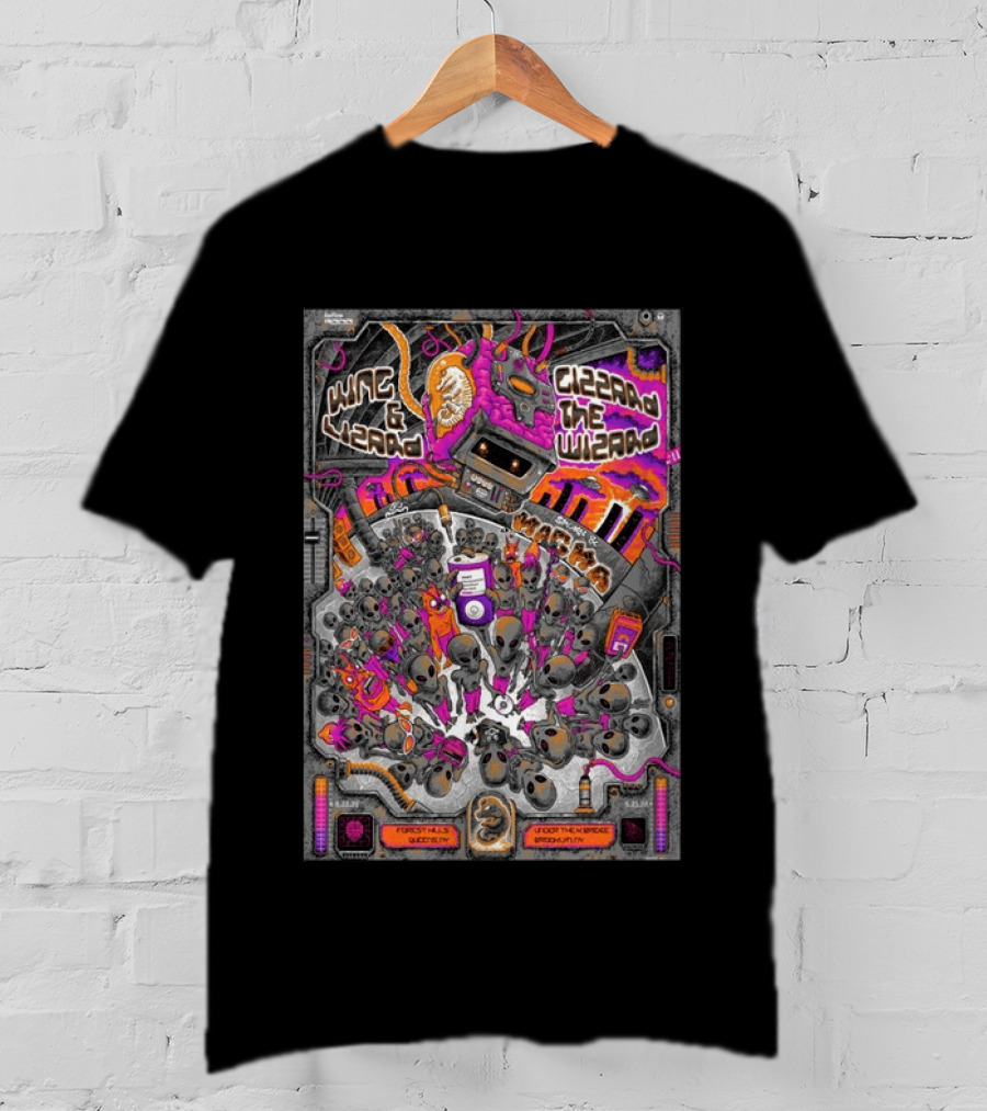 King Gizzard & The Lizard Wizard Aug 22 2026 Forest Hills Stadium Queens New York Tour Under The Bridge Brooklyn T-Shirt