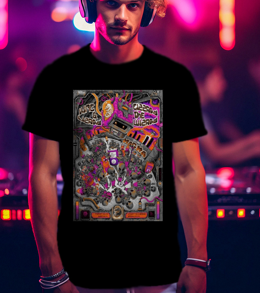 King Gizzard & The Lizard Wizard Aug 22 2026 Forest Hills Stadium Queens New York Tour Under The Bridge Brooklyn T-Shirt