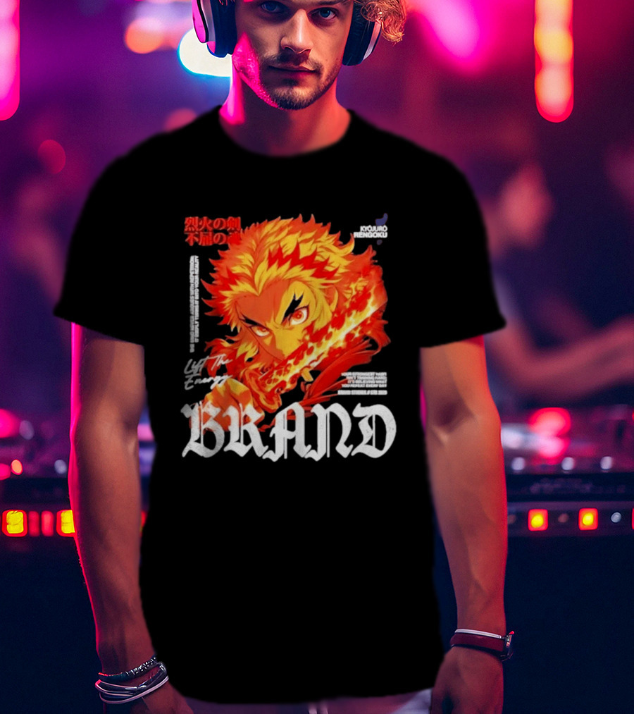 Kyojuro Rengoku Lift The Energy Flame Sword T-Shirt