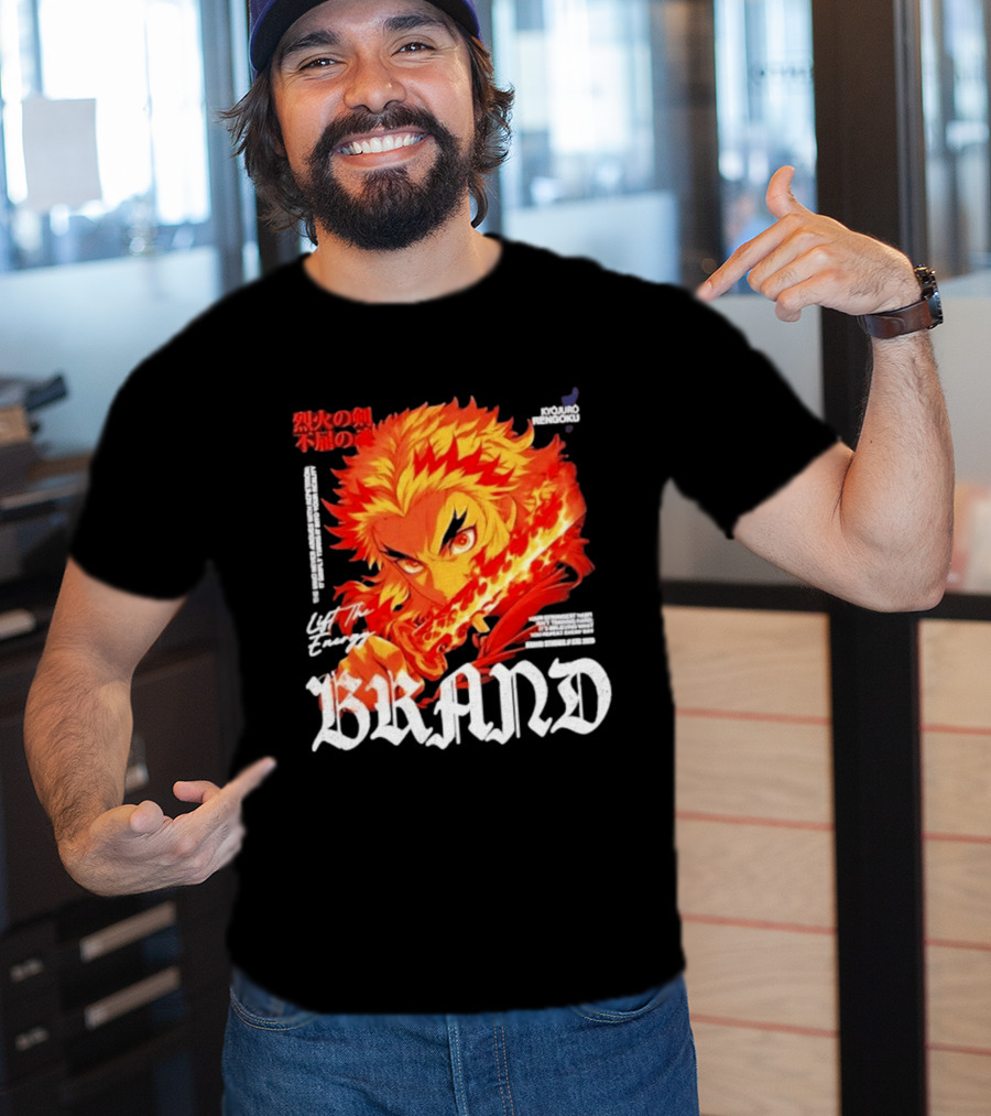 Kyojuro Rengoku Lift The Energy Flame Sword T-Shirt