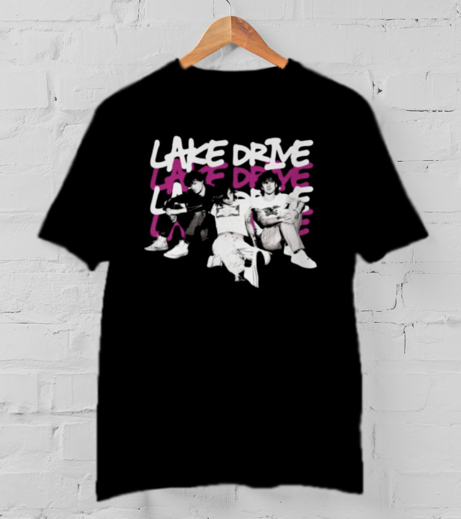 Lake Drive Vintage Vibe Retro Style Casual Crew T-Shirt