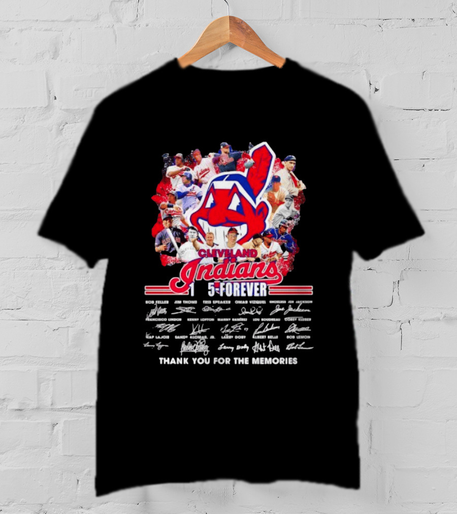 Cleveland Indians 1915 Forever Players Legends Thank You For The Memories T-Shirt