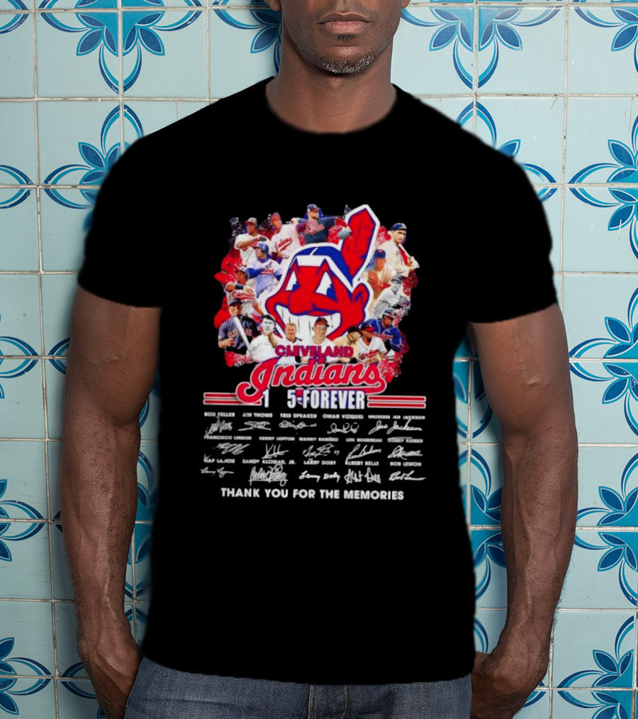Cleveland Indians 1915 Forever Players Legends Thank You For The Memories T-Shirt