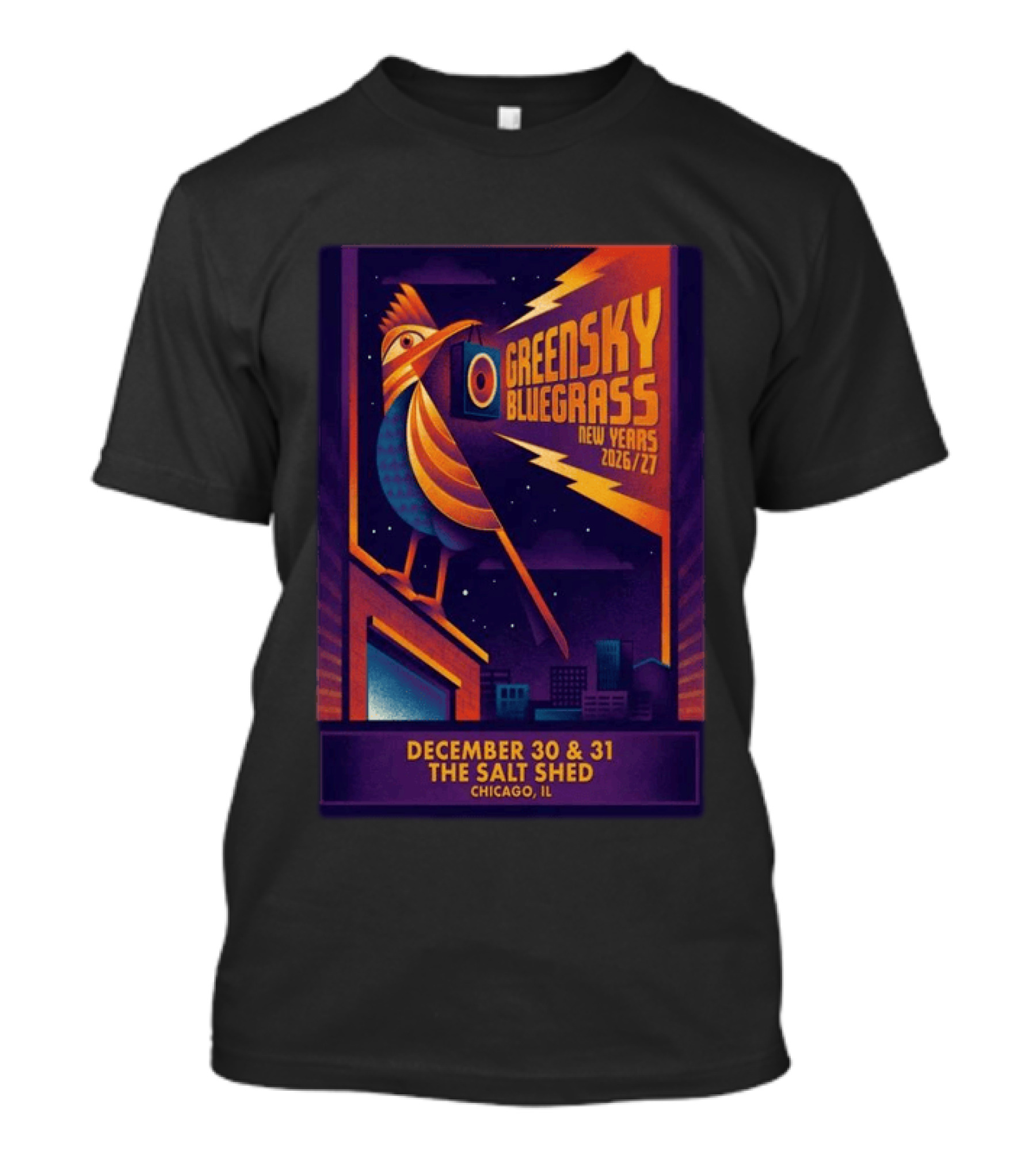 GreenSky Bluegrass New Years 2026/27 December 30 & 31 The Salt Shed Chicago IL T-Shirt