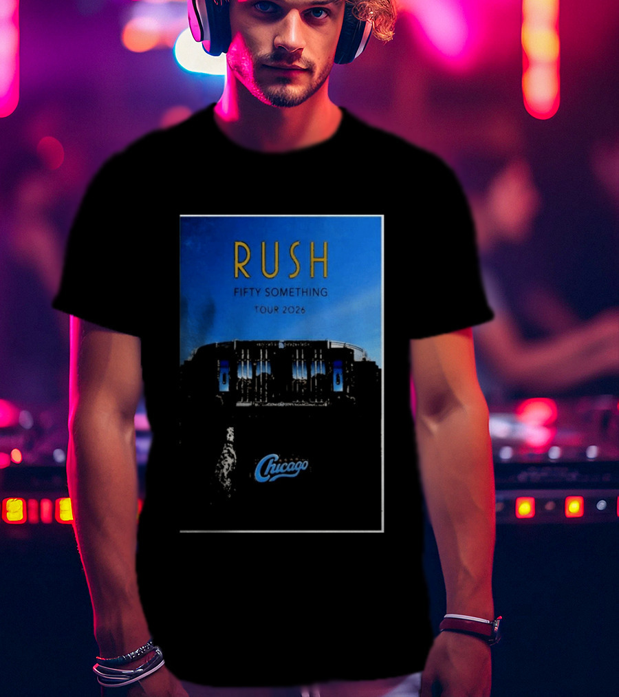 RUSH Fifty Something Tour 2026 Chicago Stadium T-Shirt