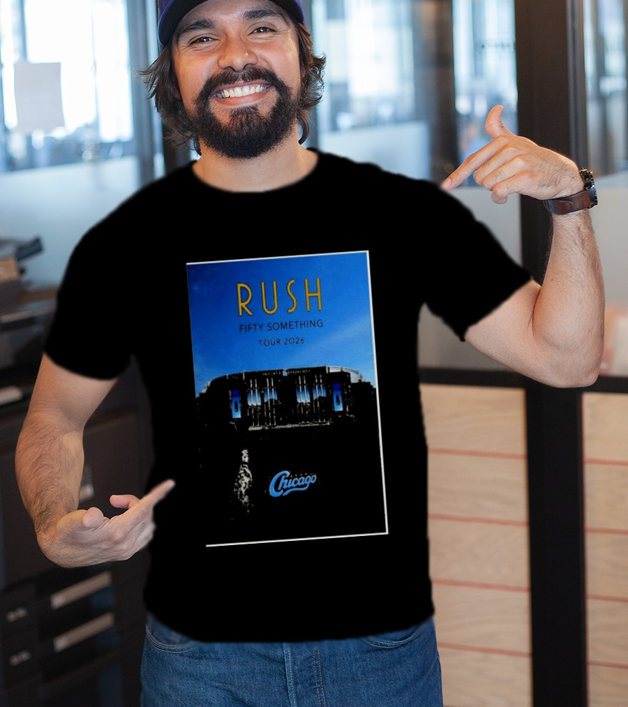 RUSH Fifty Something Tour 2026 Chicago Stadium T-Shirt