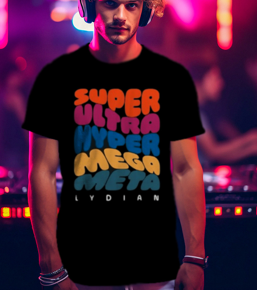 Jacob Collier Store Super Ultra Hyper Mega Meta Lydian Bold Colorful T-Shirt