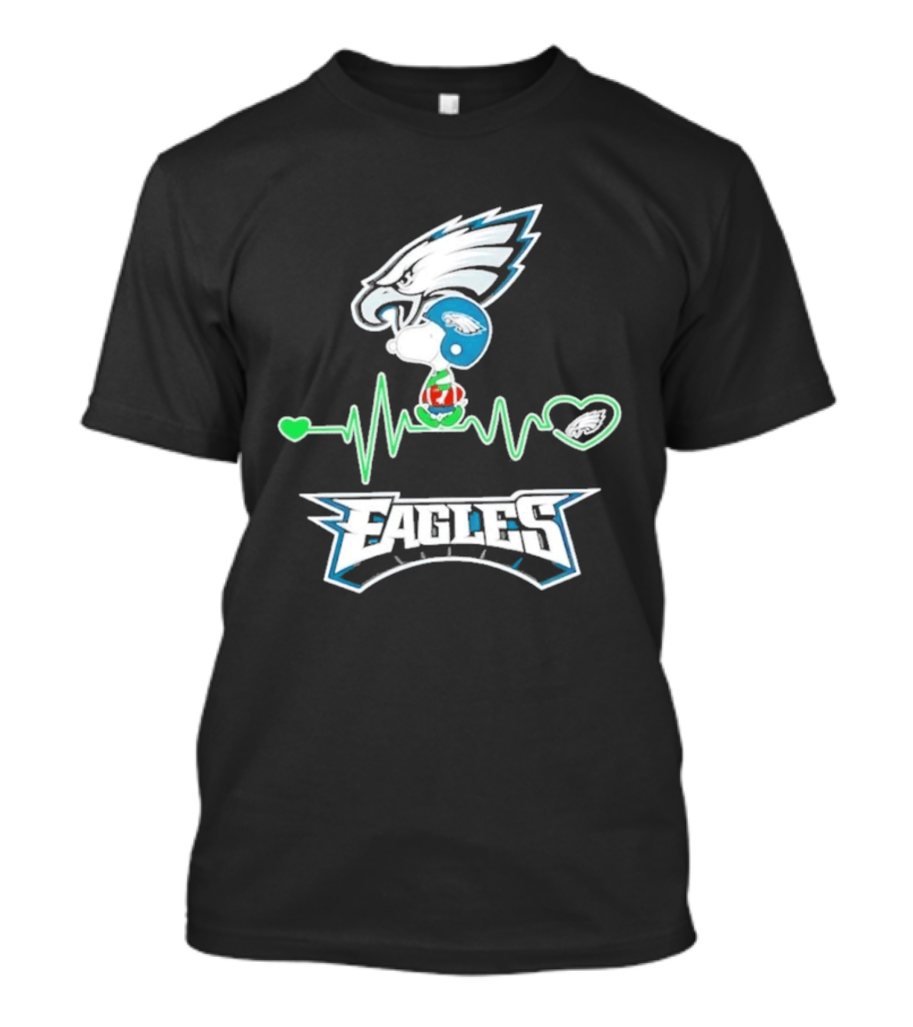 Snoopy Philadelphia Eagles Heartbeat Peanuts 2206 T-Shirt