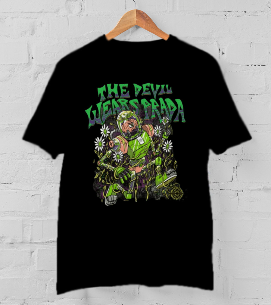 The Devil Wears Prada Brainman Robot Floral T-Shirt