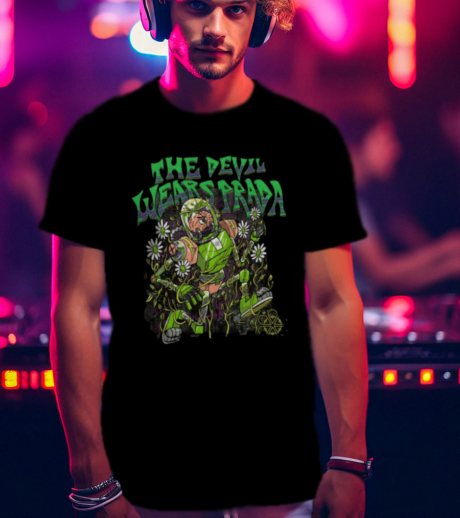 The Devil Wears Prada Brainman Robot Floral T-Shirt