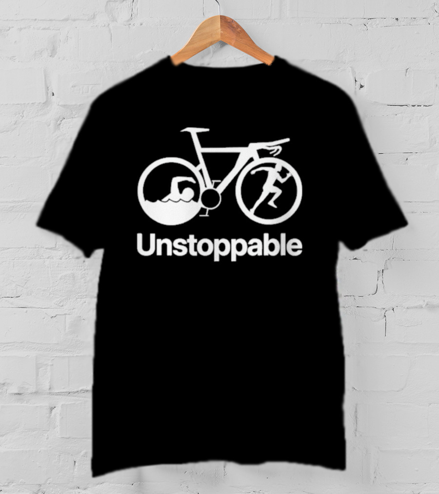 Unstoppable Triathlon Cycling Swimming Running T-Shirt