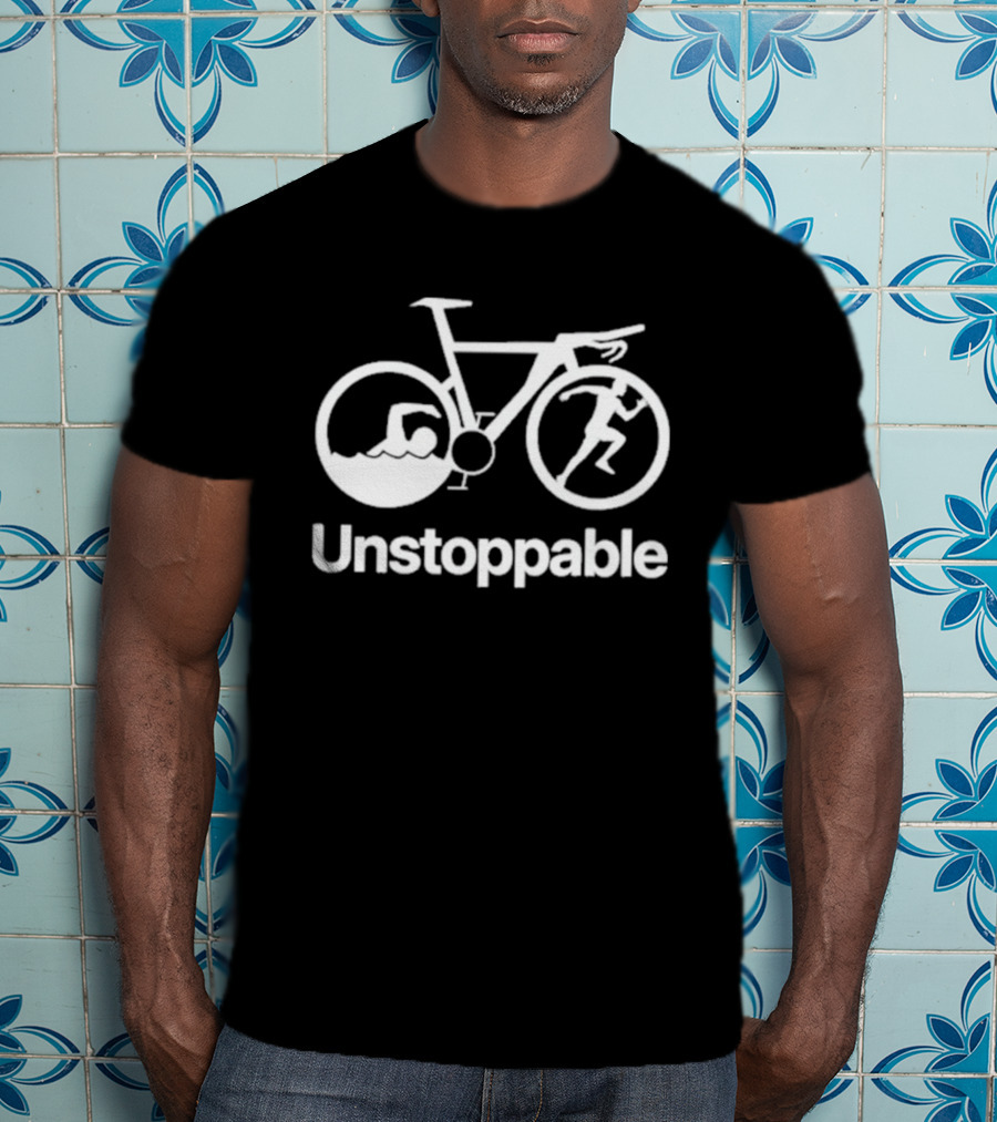 Unstoppable Triathlon Cycling Swimming Running T-Shirt