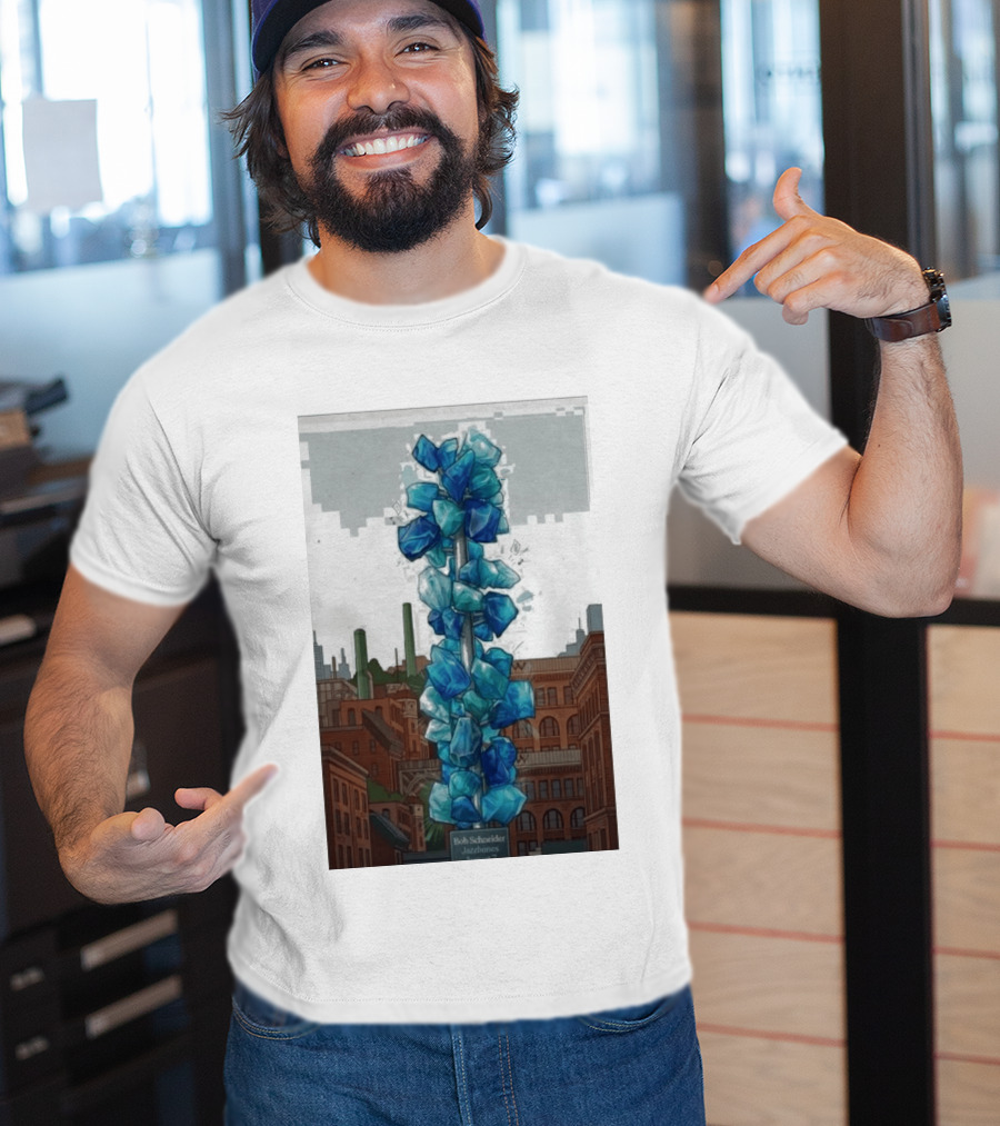 Bob Schneider Jazzbones Tacoma Washington August 7 2026 Blue Crystal Cityscape T-Shirt