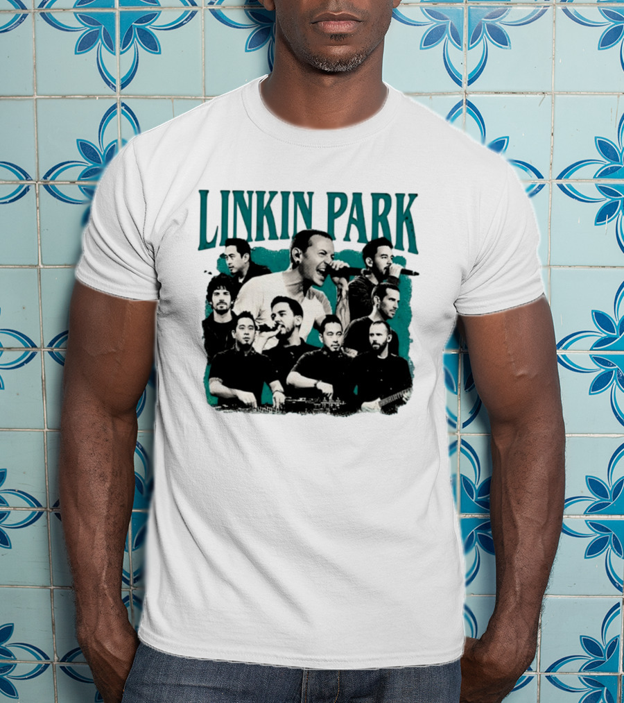 Linkin Park Chester Bennington Mike Shinoda Band Collage T-Shirt