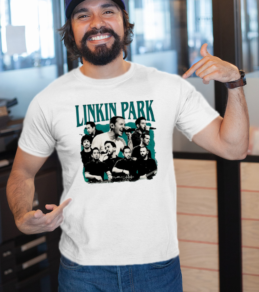 Linkin Park Chester Bennington Mike Shinoda Band Collage T-Shirt