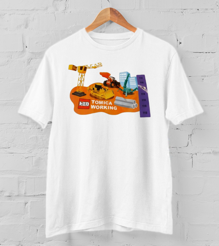 Tomica Working Construction Vehicles Crane Excavator Bulldozer T-Shirt