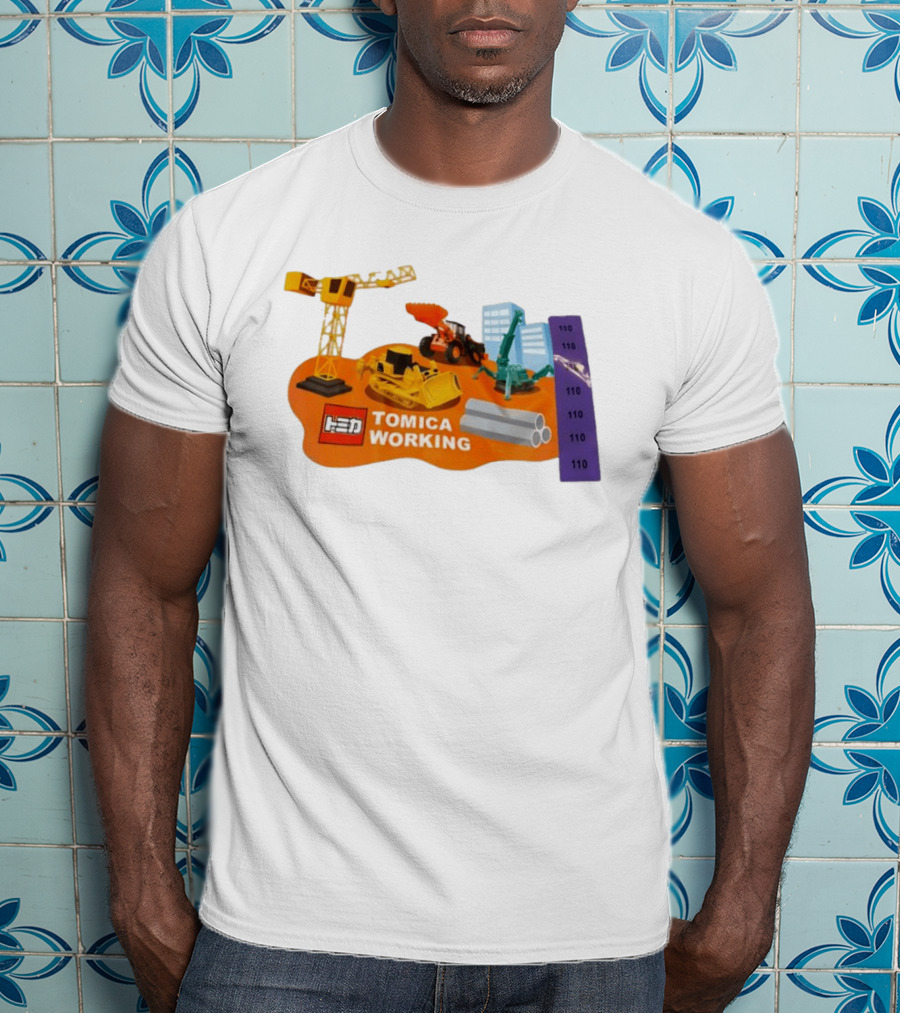 Tomica Working Construction Vehicles Crane Excavator Bulldozer T-Shirt