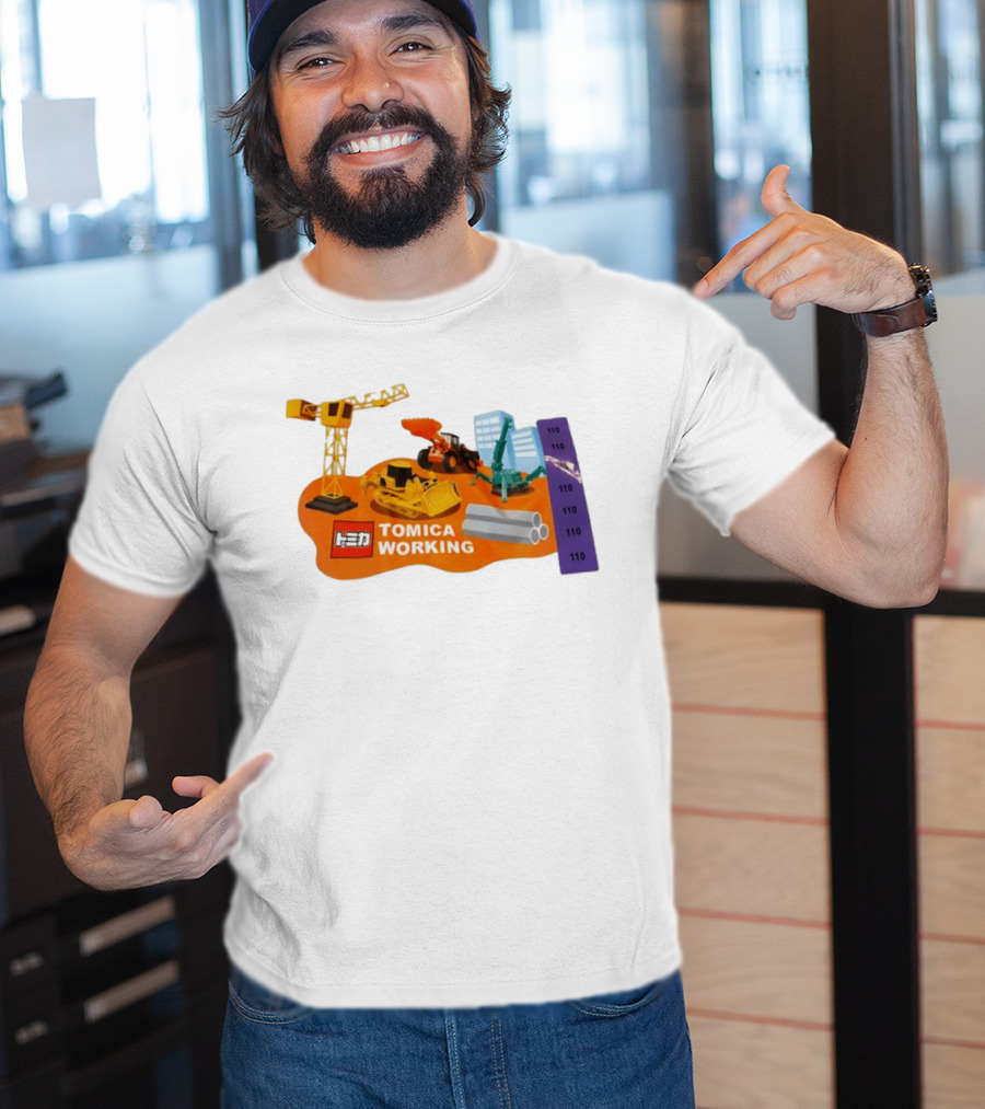 Tomica Working Construction Vehicles Crane Excavator Bulldozer T-Shirt