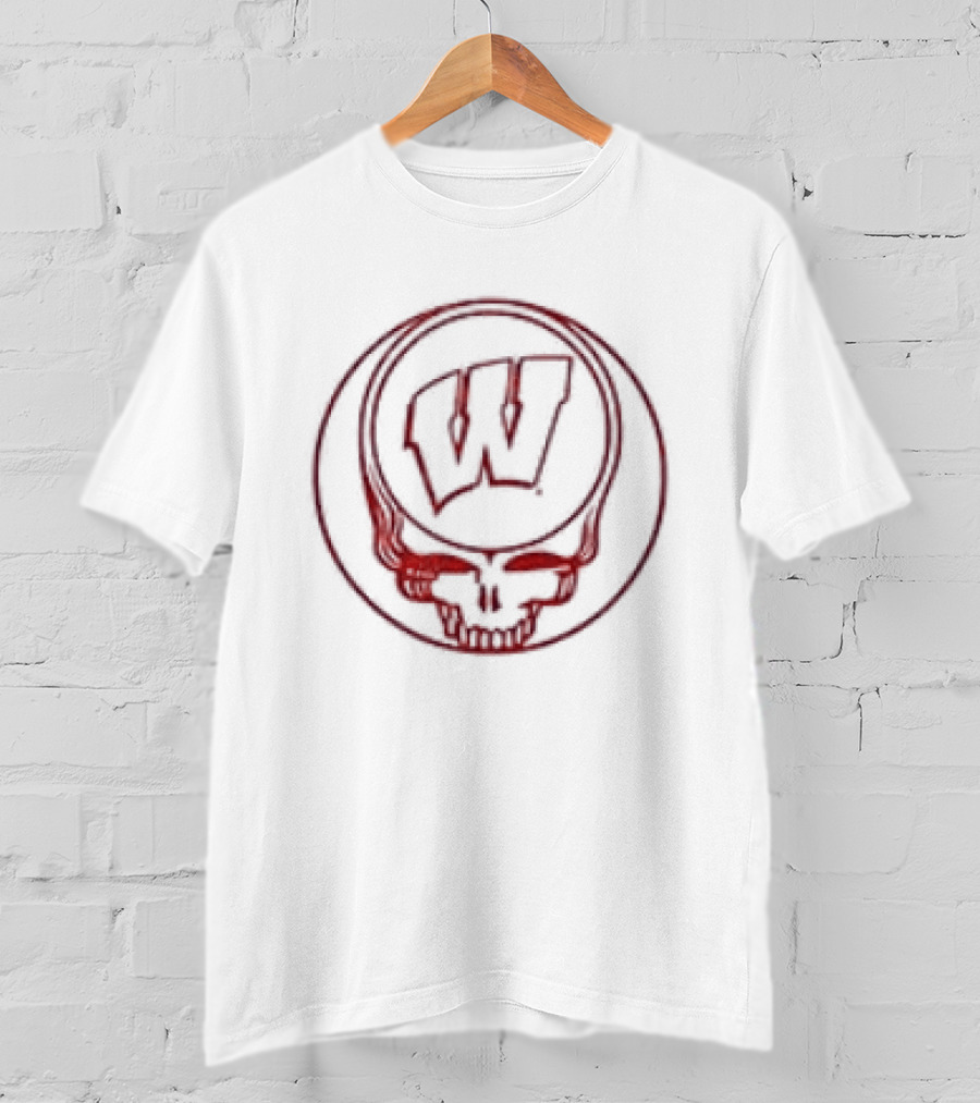 Grateful Dead Wisconsin Badgers Collaboration Skully W T-Shirt