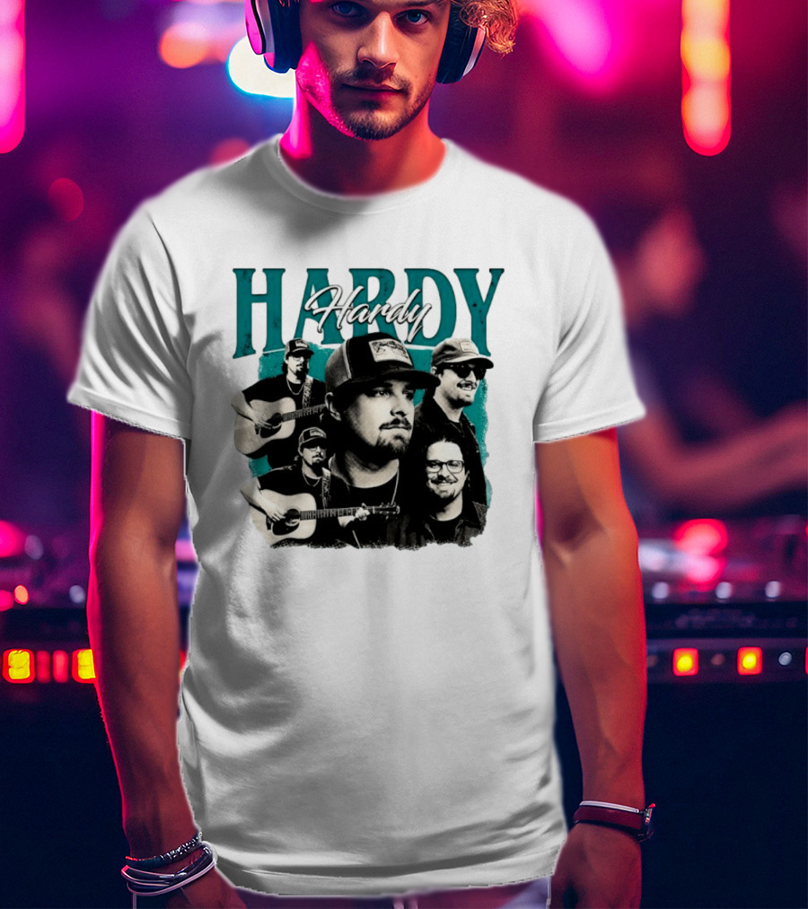 Hardy Country Music Singer Montage Collage T-Shirt