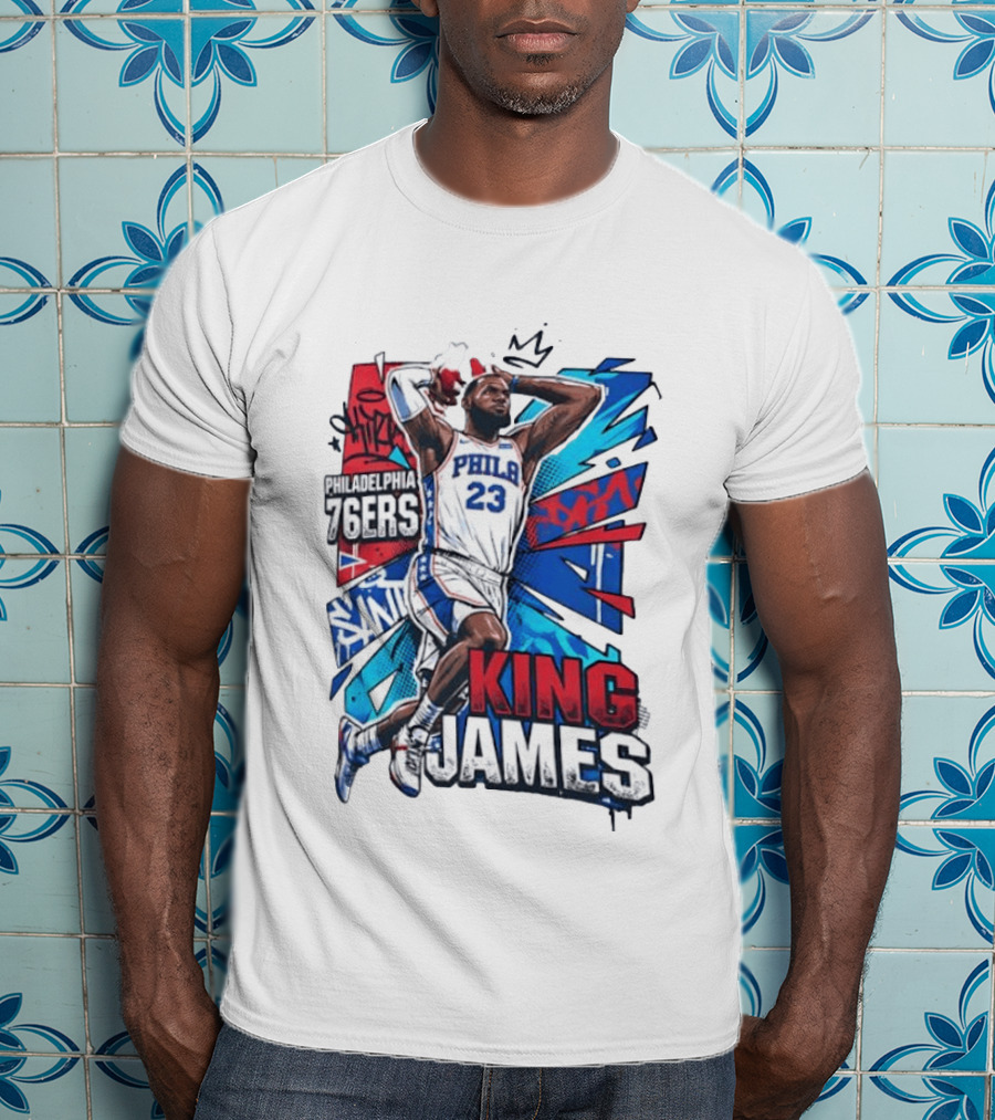 Philadelphia 76ers King James No 23 Dunk Basketball T-Shirt