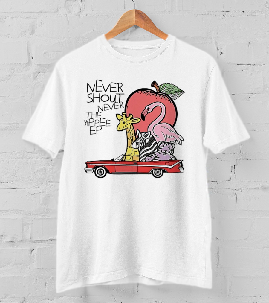 Never Shout Never The Yippee EP Flamingo Giraffe Panda Christofer Drew T-Shirt