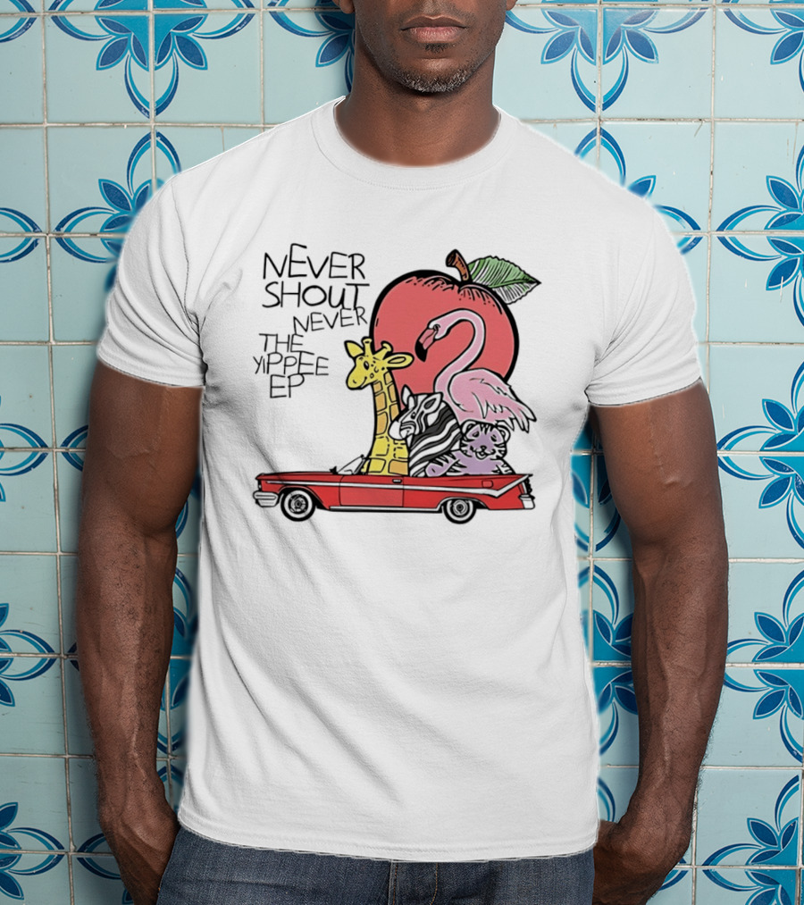 Never Shout Never The Yippee EP Flamingo Giraffe Panda Christofer Drew T-Shirt