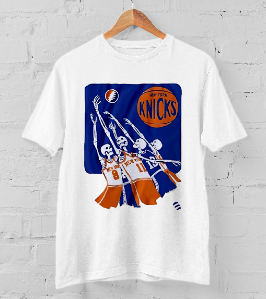 New York Knicks Skeleton Players Jersey Number 8 And 11 Basketball Team T-Shirt