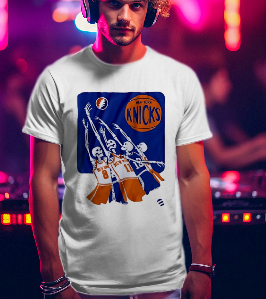New York Knicks Skeleton Players Jersey Number 8 And 11 Basketball Team T-Shirt