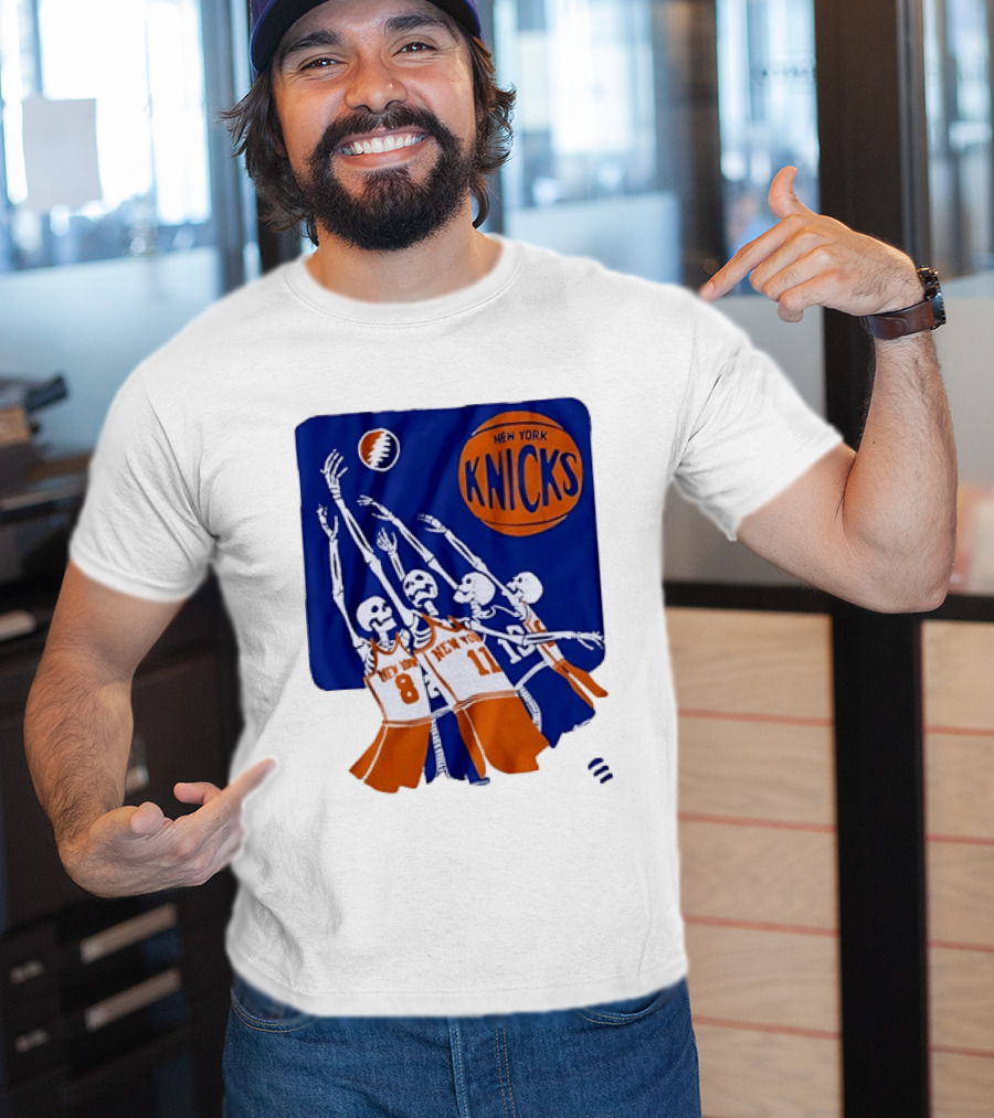 New York Knicks Skeleton Players Jersey Number 8 And 11 Basketball Team T-Shirt