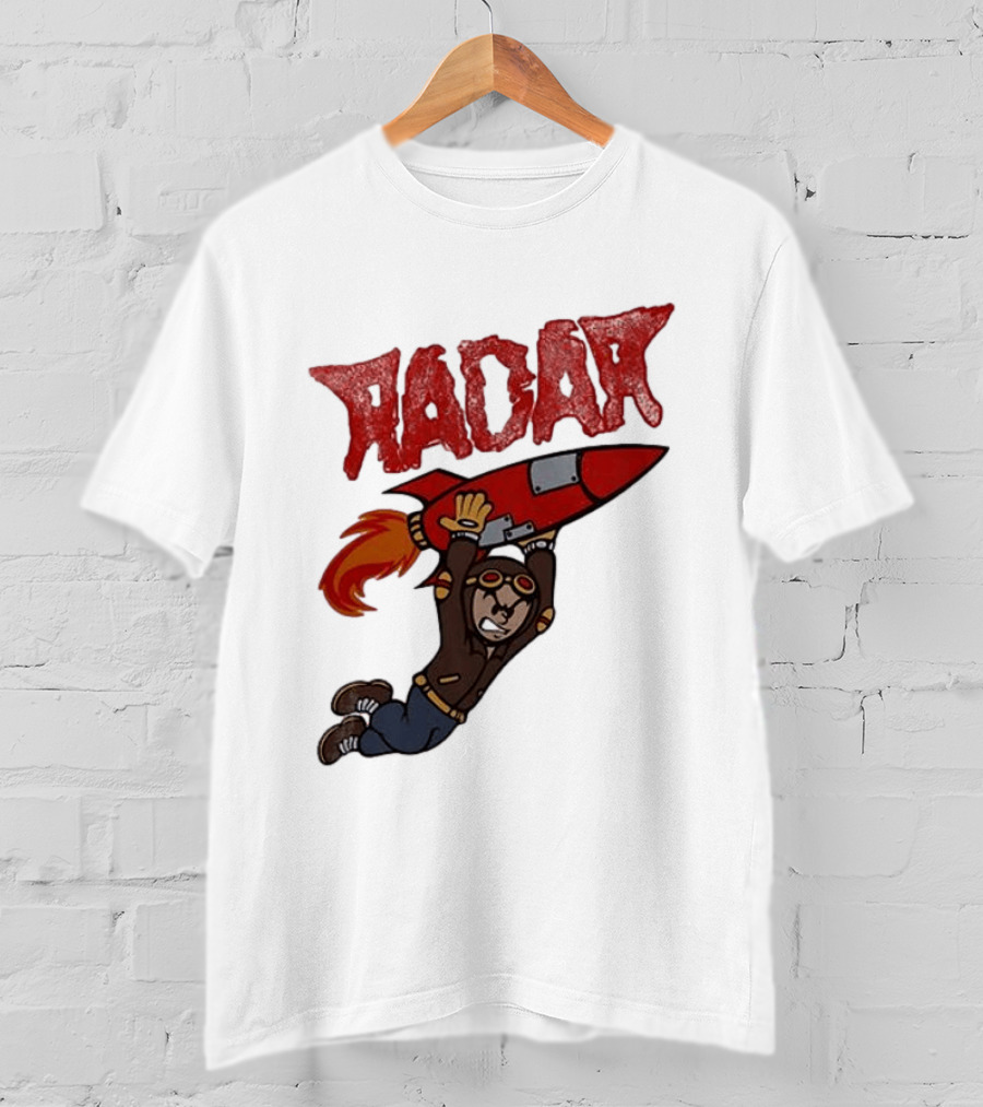 Radar Rocket Cartoon Pilot Heat Seekers T-Shirt