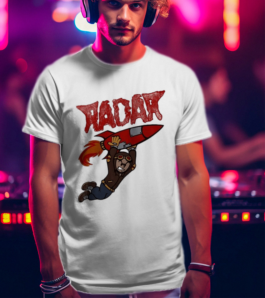 Radar Rocket Cartoon Pilot Heat Seekers T-Shirt
