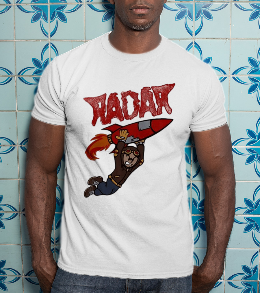 Radar Rocket Cartoon Pilot Heat Seekers T-Shirt