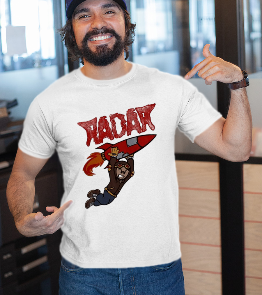 Radar Rocket Cartoon Pilot Heat Seekers T-Shirt