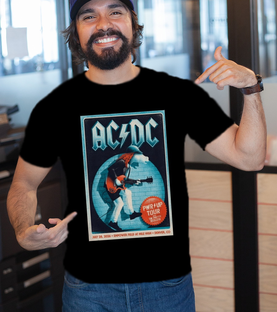 AC DC PWR UP Tour The Pretty Reckless Denver CO July 28 2026 Empower Field T-Shirt