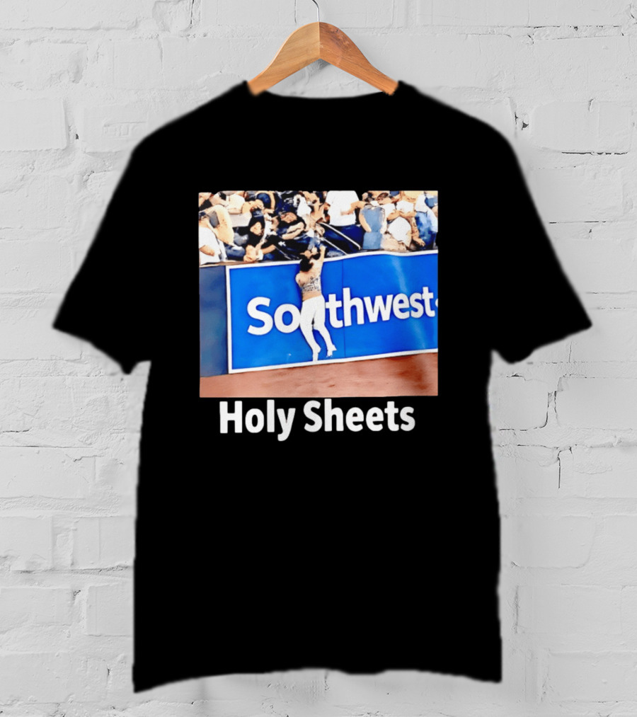 Southwest Holy Sheets Baseball Meme Fan Reaching Catch T-Shirt
