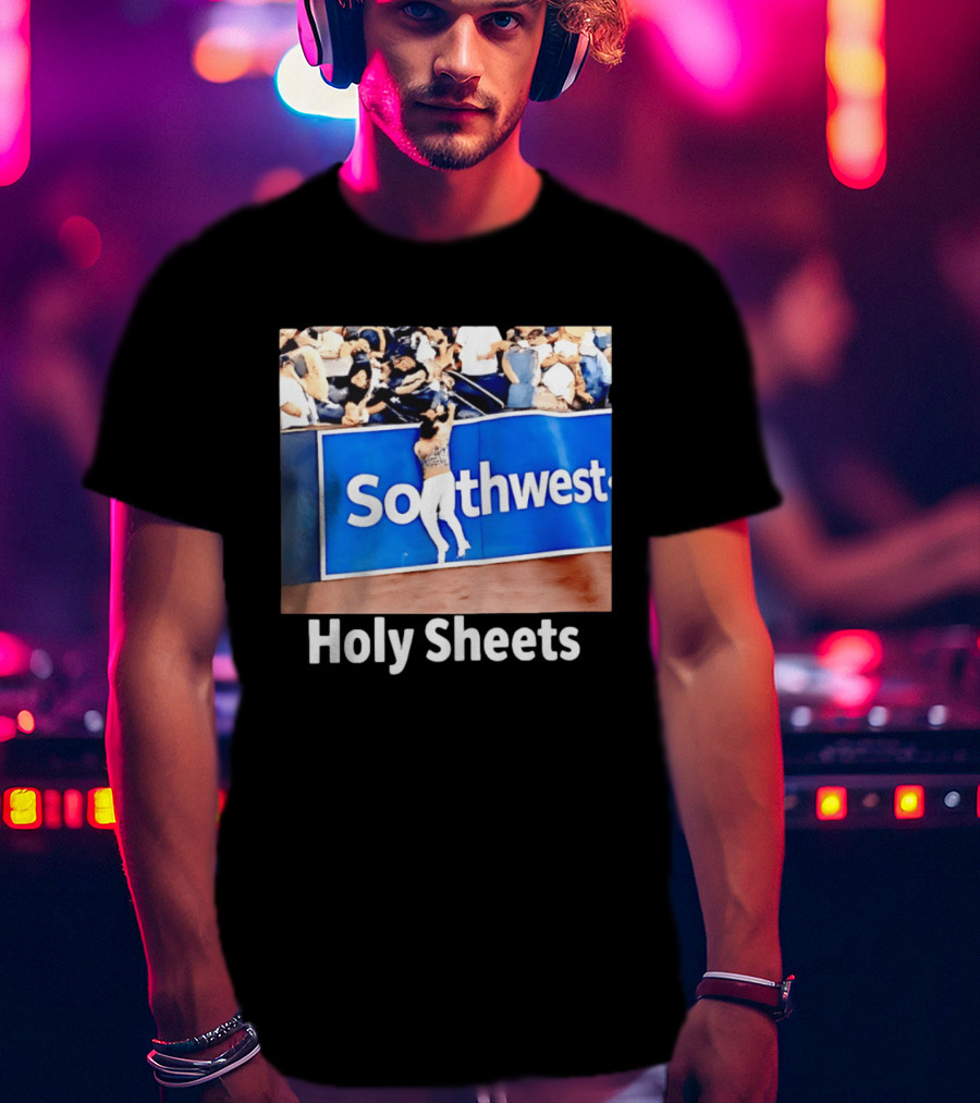 Southwest Holy Sheets Baseball Meme Fan Reaching Catch T-Shirt