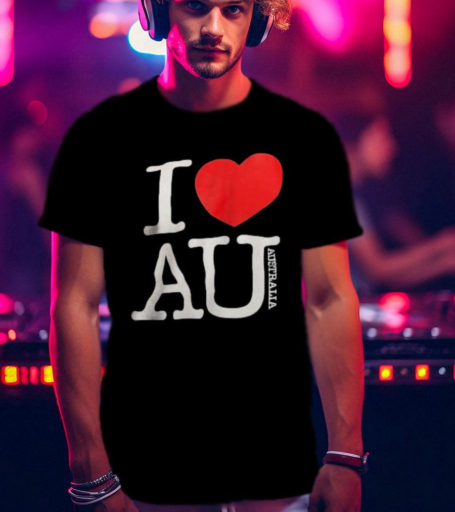 I Love AU Heart Australia Souvenir T-Shirt