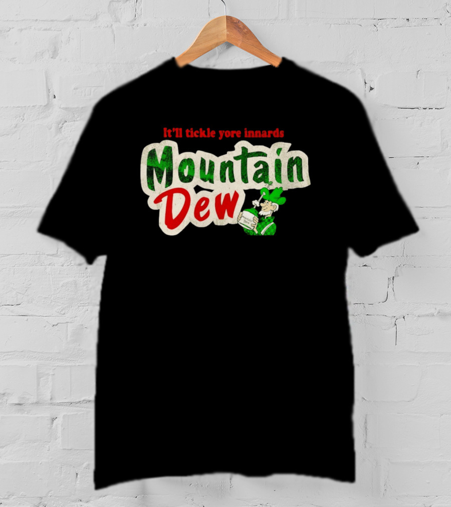 It'll Tickle Yore Innards Mountain Dew Classic Vintage Look T-Shirt