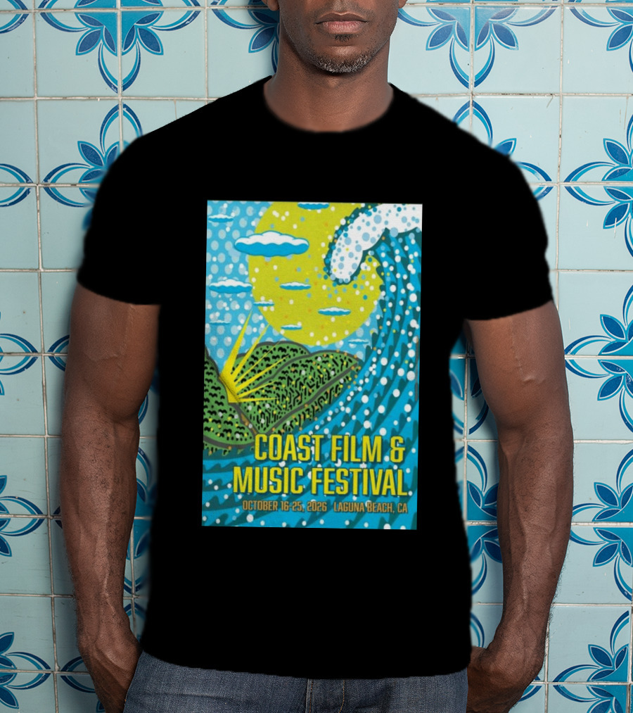 Coast Film And Music Festival Laguna Beach CA October 16 25 2026 Scenic Wave Sun And Clouds T-Shirt