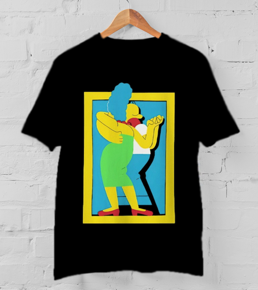 Simps Dance Iconic Cartoon Couple Embrace T-Shirt