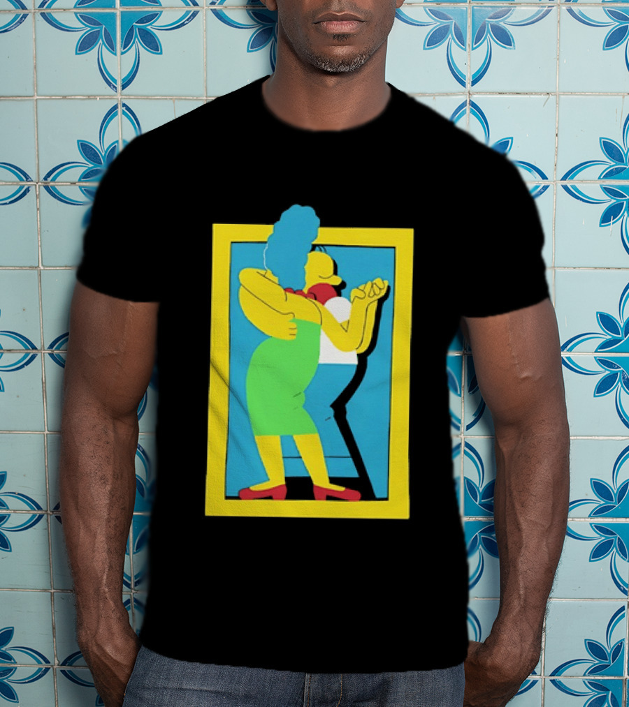 Simps Dance Iconic Cartoon Couple Embrace T-Shirt