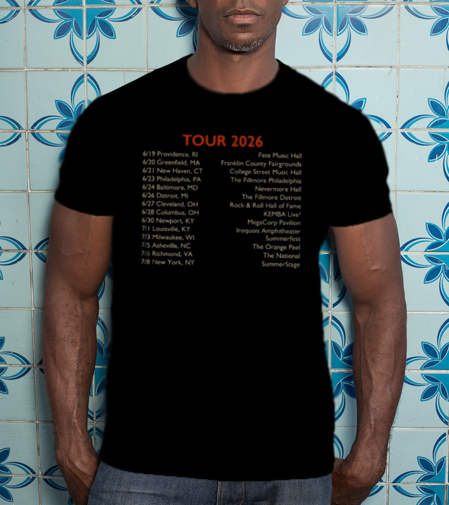 Spoon Lucifer On The Sofa 2026 Tour Dates And Venues List T-Shirt